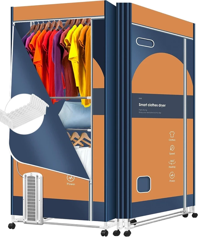 Main image of Portable Clothes Dryer, 1600W Fast-Drying Portable Dryer for Apartment, 67Inch -3 Tier Foldable High Capacity Clothes Dryers Rack, Small/Compact Portable Dryer with Timer for RV, Travel