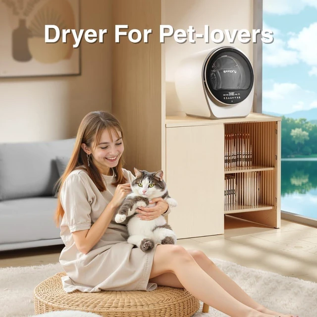 Alt view image 4 of 7 - S3 Compact Clothes Dryer 1.0 cu.ft 120V 1050W Portable Dryers Machine 8 Drying Mode for Small Spaces home,Apartments dorm rv Mini clothing drying electric secadora portatil de ropa