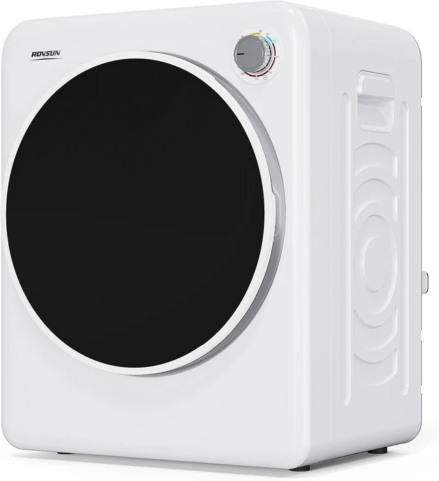 Main image of ROVSUN 1.7 Cu.Ft Portable Clothes Dryer, Front Load Dryer for Laundry with Magnetic Door Lock, Compact Electric Dryer with Stainless Steel Tub for Apartment, Home, 120V (Classic Knob Control)
