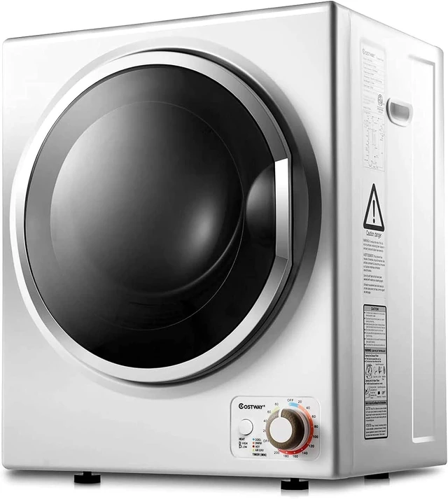 Main image of COSTWAY 1.5 Cu.ft. Portable Clothes Dryer, 850W Compact Laundry Dryer,White