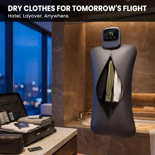Alt view image 3 of 7 - Portable Clothes Dryer, Dry 5 Overnight, Electric Drying Machine