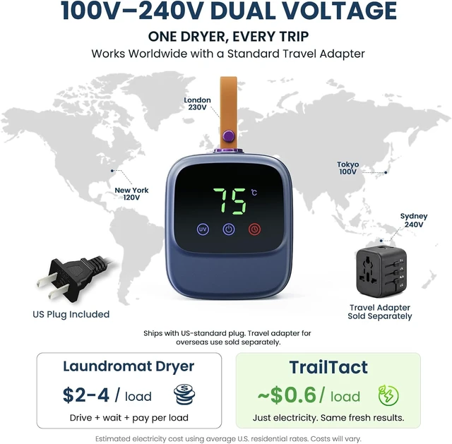 Alt view image 6 of 7 - Portable Clothes Dryer, Dry 5 Overnight, Electric Drying Machine
