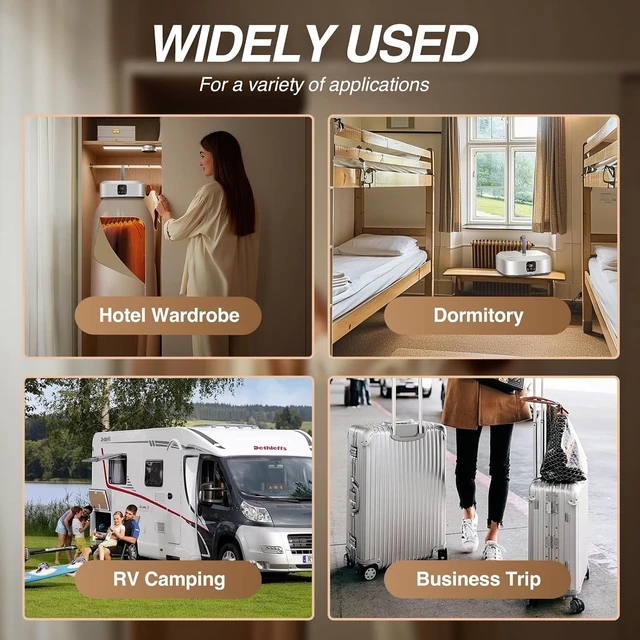 Alt view image 6 of 7 - Portable Clothes Dryer, Mini Dryers for Laundry, Small Foldable Electric Compact Drying Machine for Travel,RV, Home and Apartment, with Remote Control and Dry Bag