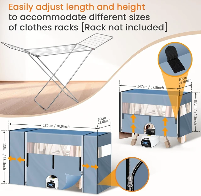 Alt view image 2 of 7 - Portable Clothes Dryer with 2000W Quick Drying Machine