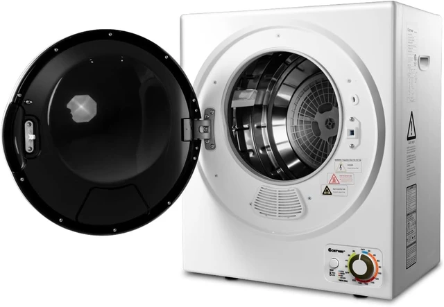 Alt view image 2 of 7 - COSTWAY 1.5 cu. ft Electric Tumble Dryer, Portable Dryer w/ 4 Automatic Drying Modes, Compact Clothes Dryer w/ Stainless Steel Tub & Easy Control Panel, Apply for Apartments, Dorm, RVs, Sliver