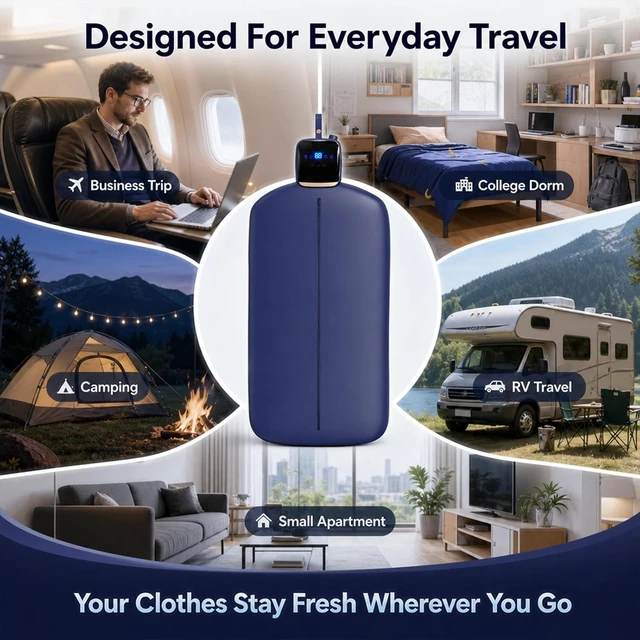 Alt view image 7 of 7 - Portable Clothes Dryer, Mini Electric Travel Dryer for Apartments