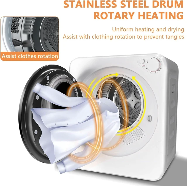 Alt view image 4 of 7 - DOGHLY 1.8 Cu.Ft Portable Clothes Dryer and 22lbs Washing Machine Set