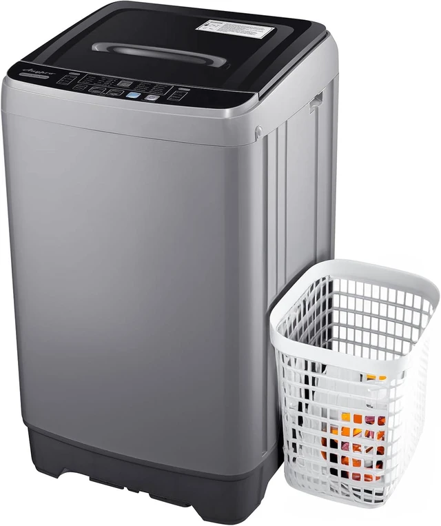 Main image of Anypro Portable Washing Machines 17.8LBS Full Automatic Clothes Washer and Spinner Combo with 10 Programs and 8 Water Levels, Compact Laundry Wash Spin Dryer for Apartment RV Dorm Home, Grey