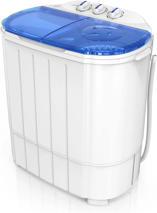 Main image of ROVSUN 11LBS Portable Washing Machine, Electric Washer and Dryer Combo with Washer(7lbs) & Spiner(4lbs) & Gravity Draining for Home RV Camping Dorm College Apartment