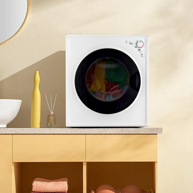 Alt view image 2 of 7 - ROVSUN 9LBS -1400W Portable Clothes Dryer with Easy Control Knob, White