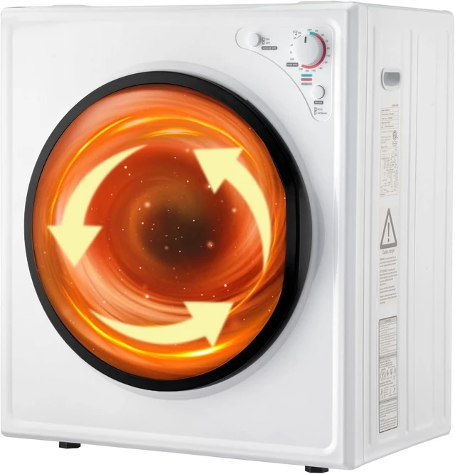 Main image of ROVSUN 9LBS -1400W Portable Clothes Dryer with Easy Control Knob, White