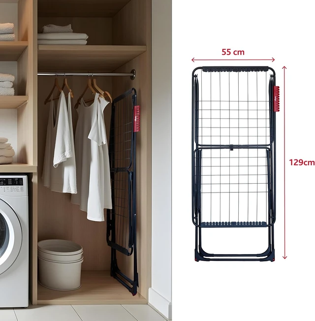 Alt view image 6 of 7 - Vileda Washing Dryer, Drying Surface 18m, Black, Universal Ultimate