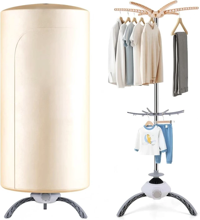 Main image of Portable Clothes Dryer, 900W Fast Drying & Large Load Capacity Beige
