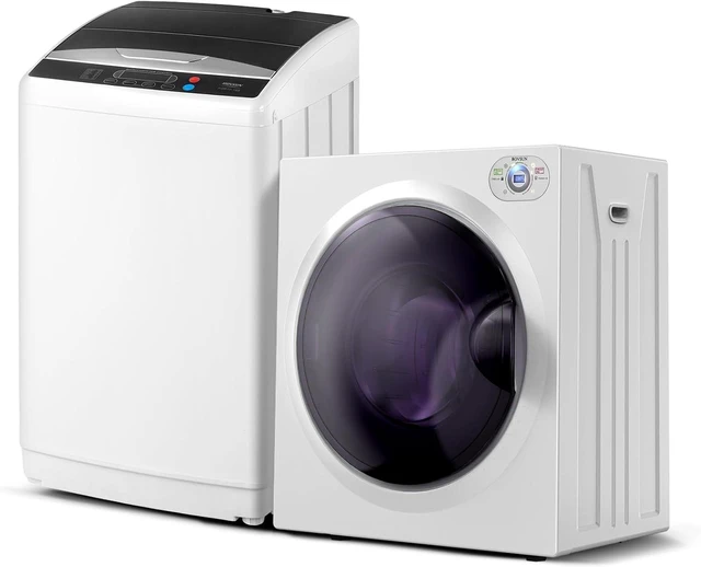 Main image of ROVSUN 25LBS Full Automatic Washing Machine and 2.6CuFt Portable Clothes Dryer Set, Electric Laundry Washer and Dryer Combo Set with Stainless Steel Inner Tub, for Apartment, Dorms, Home