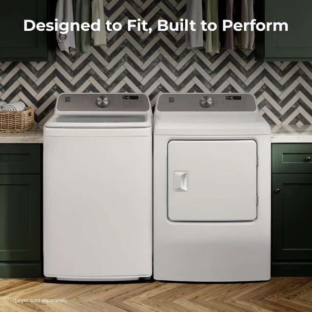 Alt view image 7 of 7 - Kenmore 4.1 cu. ft. Top Load Washer with Triple Action Agitator - White