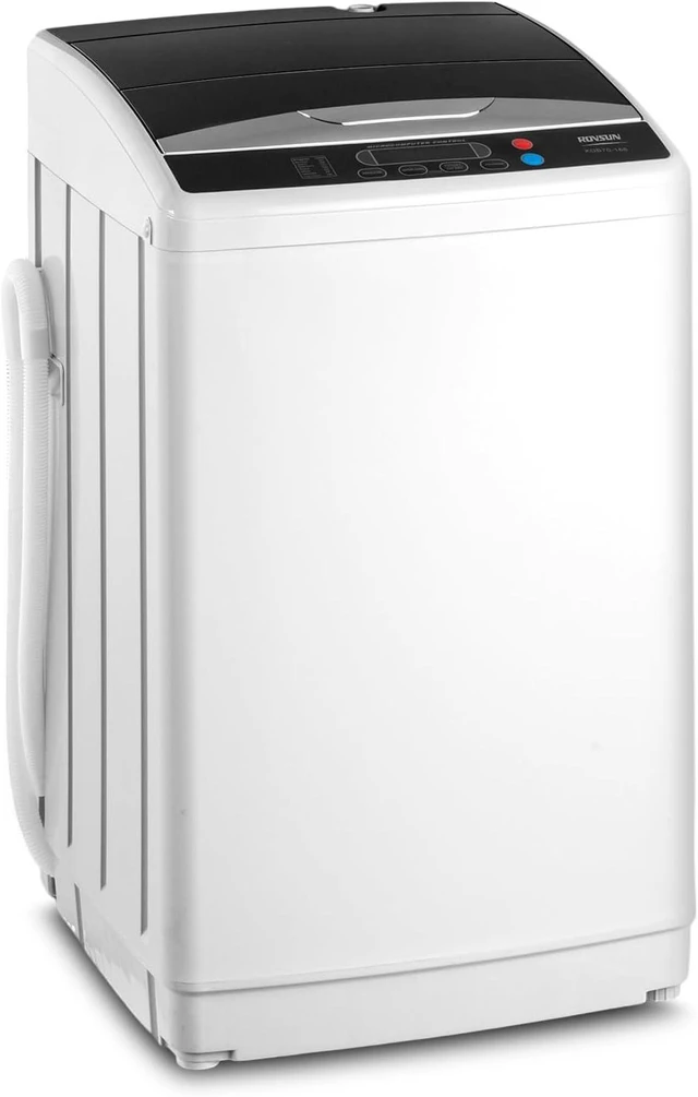 Main image of ROVSUN 25LBS Portable Washing Machine, Full-Automatic Electric Laundry Machine with Stainless Steel Drum, Compact Washer and Spin Dryer Combo with Drain Pump for Home, Apartment