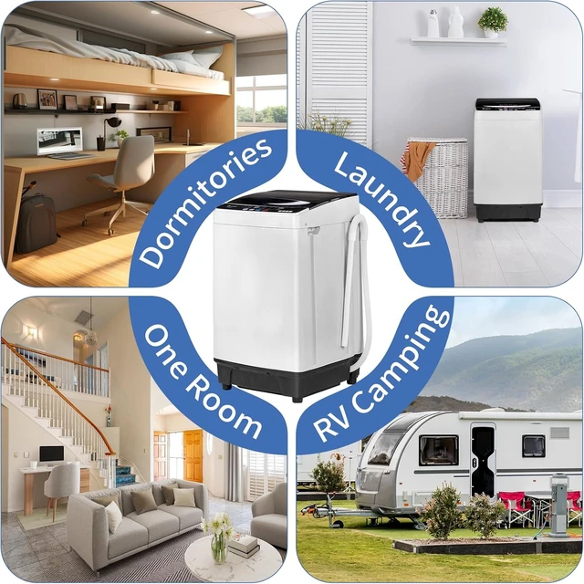 Alt view image 7 of 7 - Winado 15.6LBS Full Automatic Portable Washing Machine with Drain Pump
