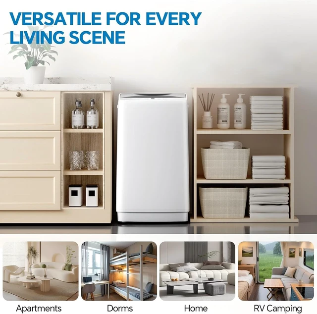 Alt view image 7 of 7 - OLIXIS 1.06 Cu.Ft. Portable Washing Machine, Full-Automatic Laundry Washer