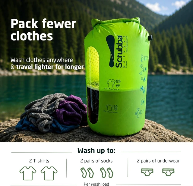 Alt view image 6 of 7 - Scrubba Wash Bag Patented Washboard-in-a-Bag 5 oz Travel Clothes Washer