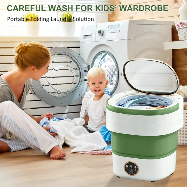 Alt view image 2 of 7 - Portable Washing Machine 20L Foldable Mini Washer with Spin Basket, 3 Modes