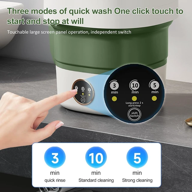 Alt view image 6 of 7 - Portable Washing Machine 20L Foldable Mini Washer with Spin Basket, 3 Modes