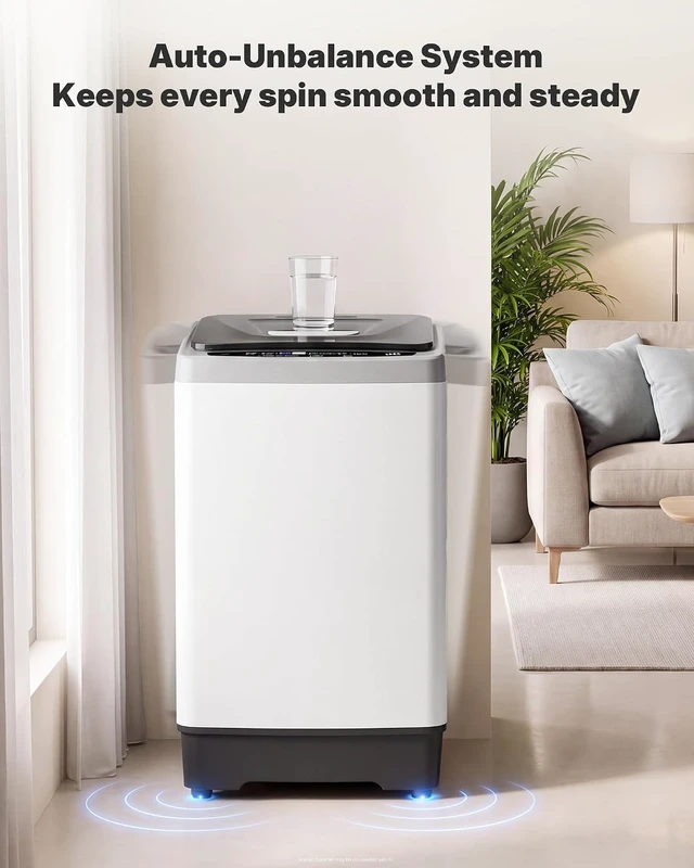 Alt view image 7 of 7 - Upstreman 10 lbs Fully Automatic Portable Washing Machine, Hot/Cold Water