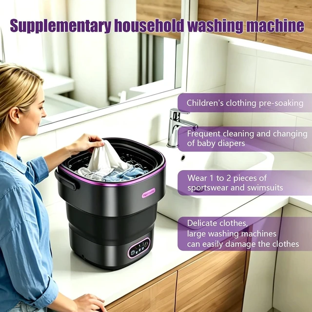 Alt view image 6 of 7 - 20L Mini Portable Washing Machine,Portable Washer Mini Lavadora Portatil