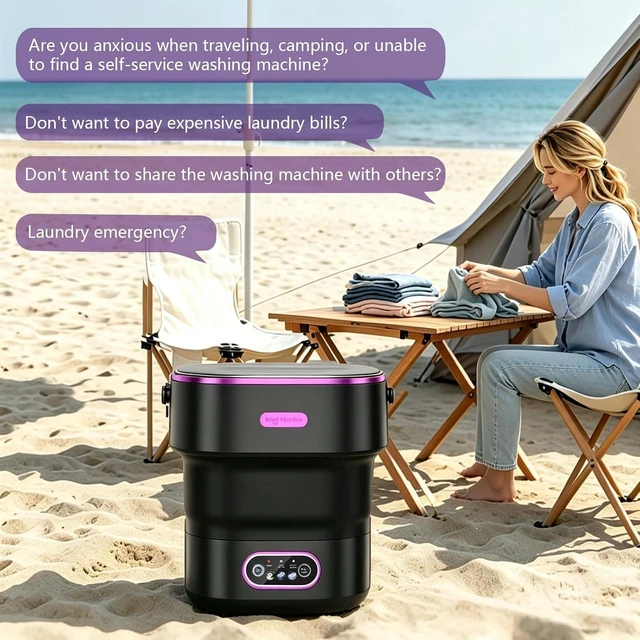 Alt view image 7 of 7 - 20L Mini Portable Washing Machine,Portable Washer Mini Lavadora Portatil
