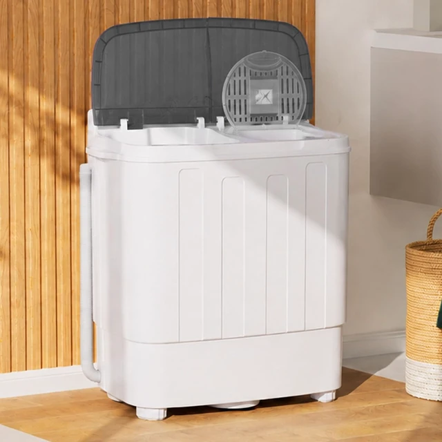 Alt view image 7 of 7 - Bonusall Portable Washing Machine 25.3 Lbs 3 Capacity Sizes 6.6/25/28LBS, Lightweight Washer with Built-in Handle & Spin Dryer, Easy Operate Mini Laundry Washer for Apartments Dorms RVs Studio Closet