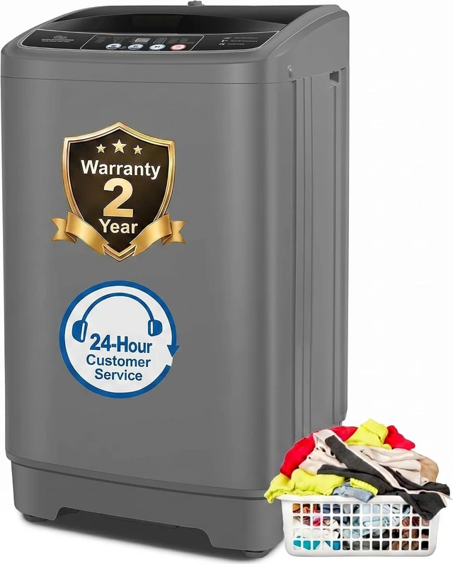 Main image of Nictemaw 17.8Lbs Portable Washing Machine, Apartment Washer, Drain Pump