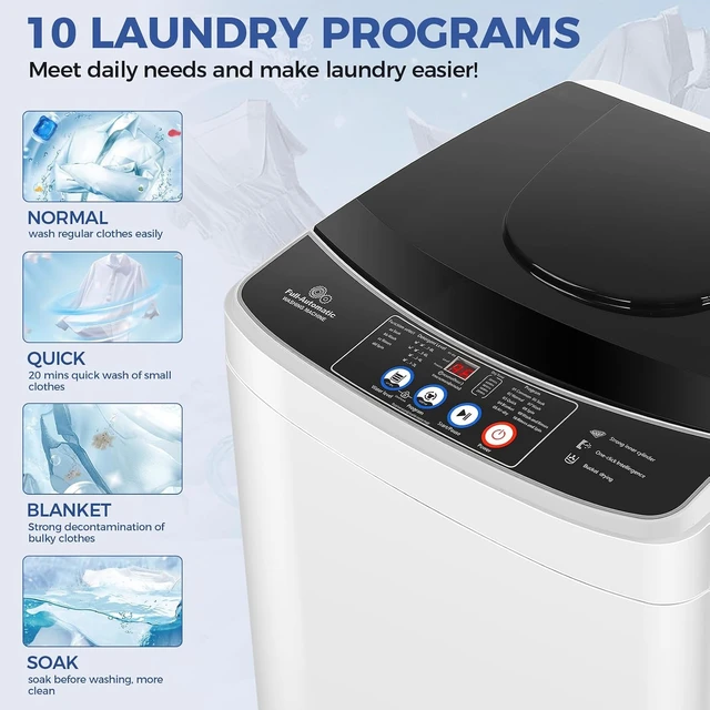 Alt view image 3 of 7 - Nictemaw Portable Washing Machine, 20Lbs 2.8 Cu.ft Turbo Wash for Apartment