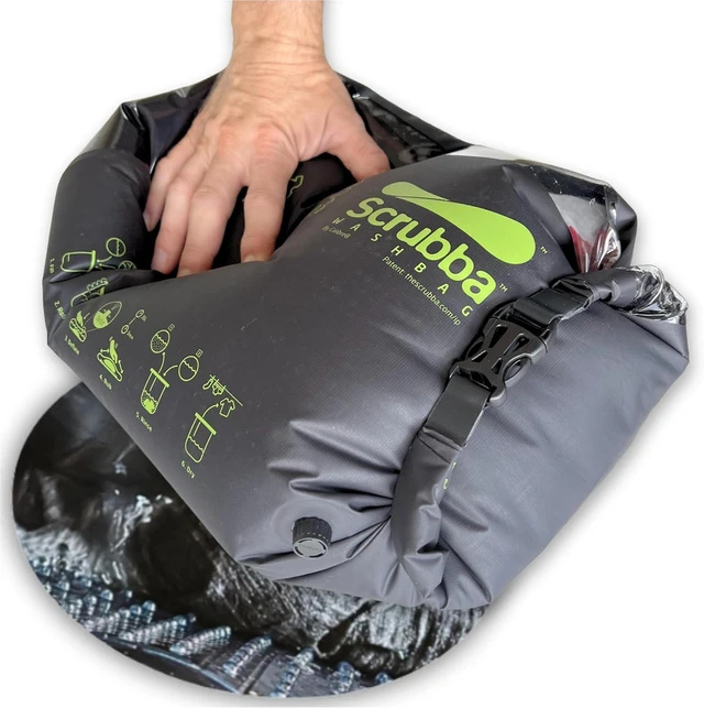 Main image of Scrubba Wash Bag Patented Washboard-in-a-Bag 5 oz Travel Clothes Washer