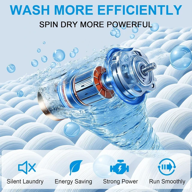 Alt view image 4 of 7 - Portable Washing Machine 2.2 Cu.Ft, Full Automatic 10 Programs