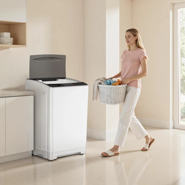 Alt view image 3 of 7 - TABU 18lbs Portable Washing Machine, Laundry Washer, 2.4 Cu.Ft, White