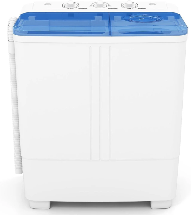 Main image of Zynkez Portable Washing Machine, 20Lbs Compact Twin Tub Laundry Washer with Built-in Drain Pump, Semi-Automatic 12Lbs Washer and 8Lbs Spinner Combo for Apartments, Dorms, RVs