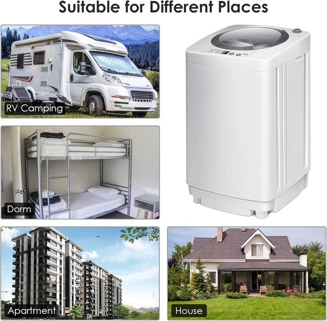 Alt view image 5 of 7 - Casart Washing Machine Portable Compact Full-Automatic W/Drain Pump 8 Lbs Cloth Washer and Spinner