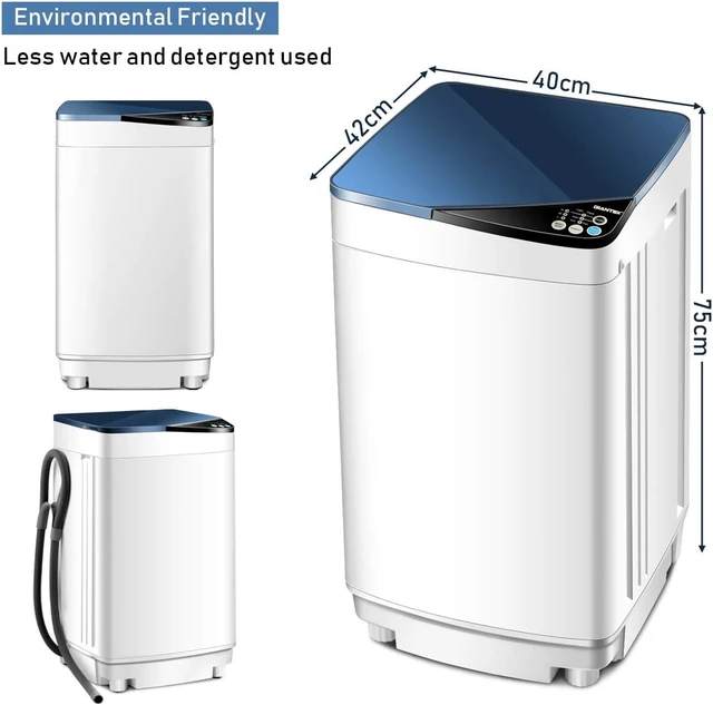 Alt view image 7 of 7 - Full-Automatic Portable Mini Washing Machines,7.7 lbs Load Capacitywith Spin and Built in Barrel Light for Dorms Apartments RV and Camping