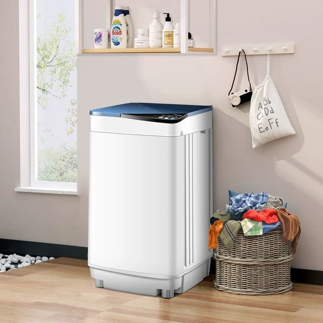 Alt view image 2 of 7 - Full-Automatic Portable Mini Washing Machines,7.7 lbs Load Capacitywith Spin and Built in Barrel Light for Dorms Apartments RV and Camping