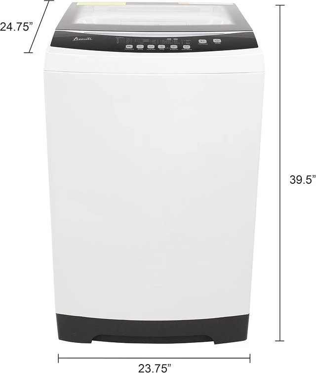 Alt view image 5 of 5 - Avanti Portable Washing Machine 3.0 Cu. Ft. Capacity, Top Loading with Hot and Cold Water Inlets, 6 Preprogrammed Wash Cycles & 3 Load Sizes, Compact Design for Apartments Dorms and RVs, White
