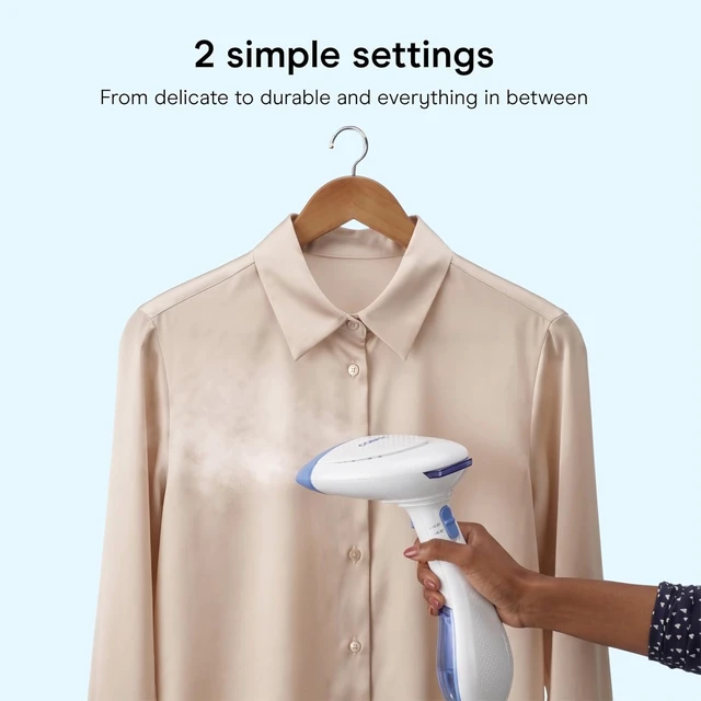 Alt view image 5 of 7 - Conair Handheld Garment Steamer for Clothes, ExtremeSteam 1200W, Portable Handheld Design,White/Blue