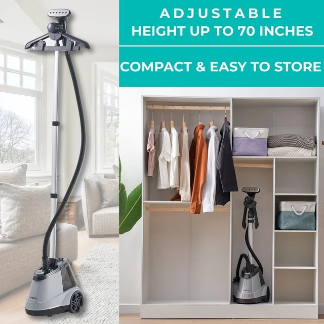 Alt view image 6 of 6 - True & Tidy Heavy-Duty Garment Steamer w/ 3 Settings, 3L Water Tank, 1800W