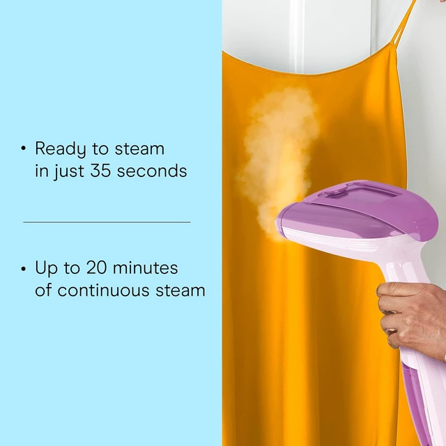 Alt view image 6 of 7 - Conair Handheld Garment Steamer for Clothes, Turbo ExtremeSteam 1875W Fabric Steamer, Portable Handheld Design, Strong Penetrating Steam, Exclusive, Purple