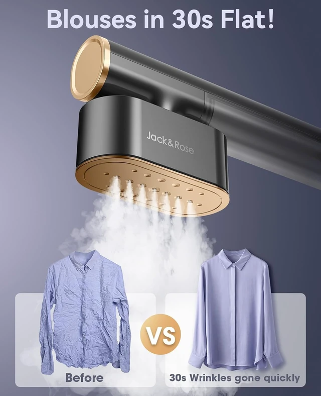 Alt view image 4 of 7 - Jack Rose Travel Steamer for Clothes,100-220V Portable Iron,15s Heat Up,Steamer Iron 2 In 1, Travel Size,Large Ceramic Heat Panel,for Global and Europe