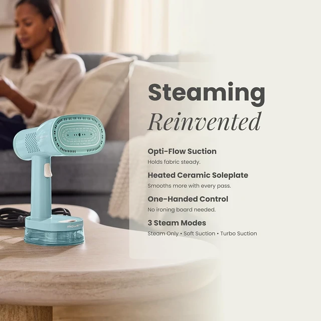 Alt view image 2 of 7 - Rowenta AeroSteam Twist Handheld Clothes Steamer with Fabric-Grip
