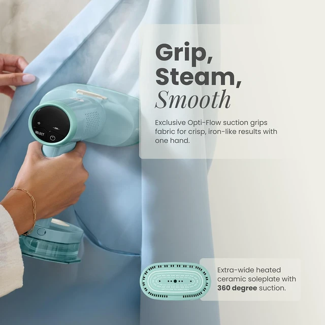 Alt view image 3 of 7 - Rowenta AeroSteam Twist Handheld Clothes Steamer with Fabric-Grip