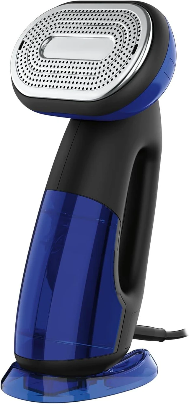 Main image of Conair 2-in-1 Handheld Steamer and Iron for Clothes, Turbo ExtremeSteam 1875W Garment Steamer and Clothing Iron,Black / Blue