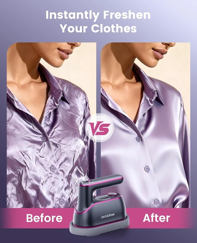 Alt view image 2 of 6 - Jack Rose Travel Steamer Iron for Clothes,1200w Iron Steamer,Portable Handheld Travel Size Steamer iron,8S Fast Heat-UpLarge Ceramic Heat Panel