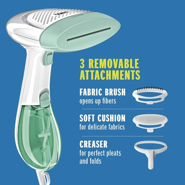 Alt view image 5 of 7 - Conair Handheld Garment Steamer for Clothes, ExtremeSteam 1200W, Portable Handheld Design,White/Light Green