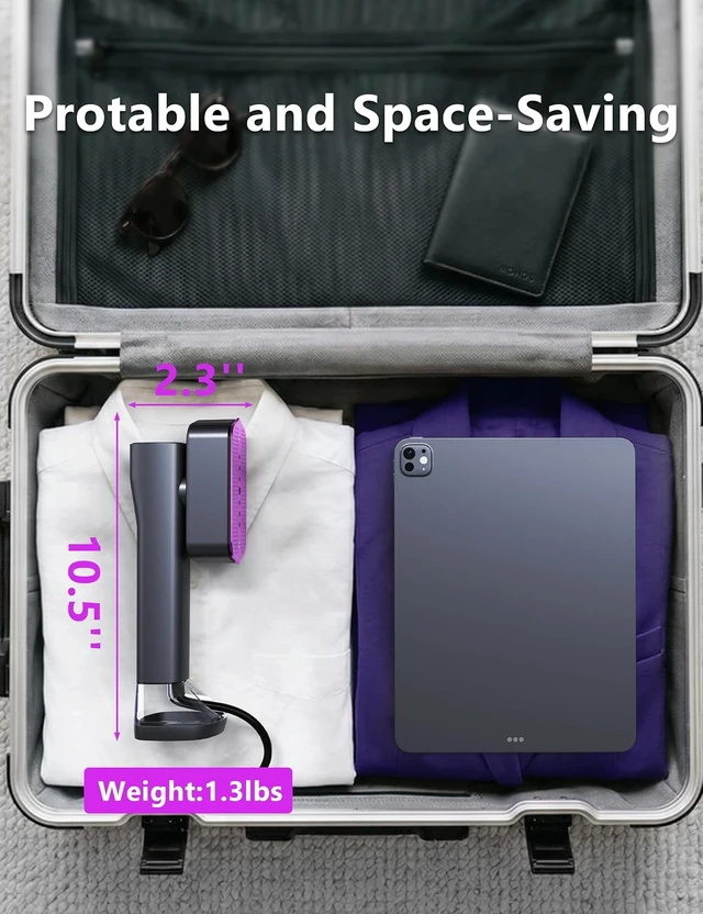 Alt view image 2 of 7 - Steamer for Clothes,Portable Handheld Garment Steamer for Home and Travel