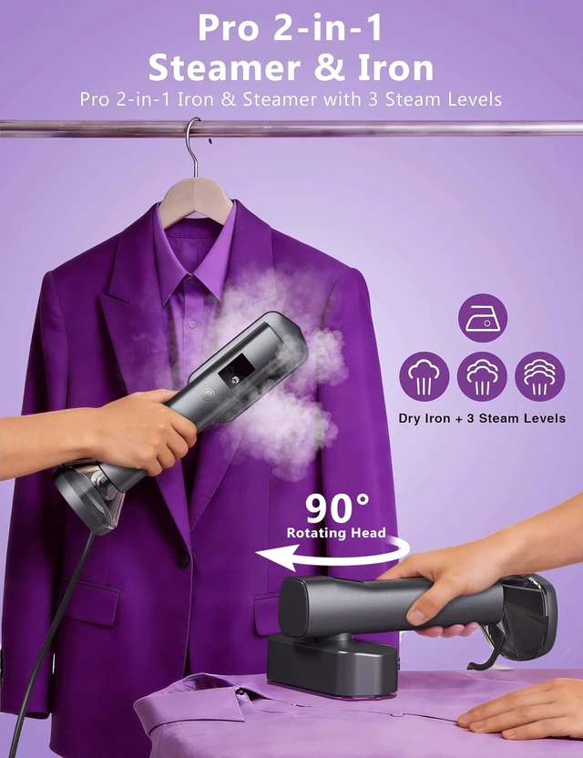 Alt view image 5 of 7 - Steamer for Clothes,Portable Handheld Garment Steamer for Home and Travel